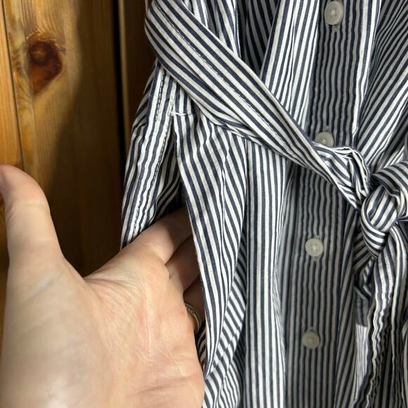 J. Crew Striped‎ Shirt Dress Poplin Women’s 0 Collar Old Money Career Preppy - Picture 5 of 11